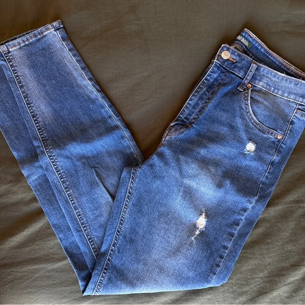 High Rise Ripped Jeans - Picture 1 of 8